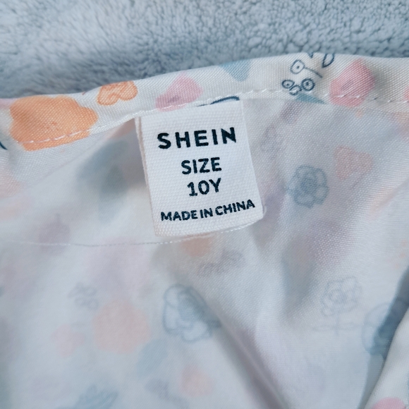 Blue and Yellow Floral Kids Dress - Picture 4 of 4